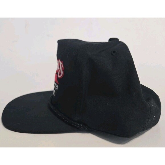 Vintage Pizza Hut Cap Rope Hat Embroidered‎ Logo Snapback Black - Picture 3 of 6